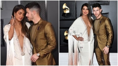 Grammy Awards: When Desi Girl Priyanka Chopra served a risque statement at Grammys. Grammy Awards: When Desi Girl Priyanka Chopra served a risque statement at Grammys.