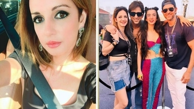 Hrithik Roshan's girlfriend Saba Azad calls Sussanne Khan 'pretty.'