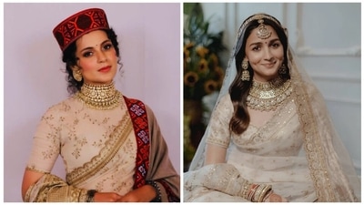 Kangana Ranaut and Alia Bhatt wore similar sarees, something the former has mentioned in her latest post. Kangana Ranaut and Alia Bhatt wore similar sarees, something the former has mentioned in her latest post.