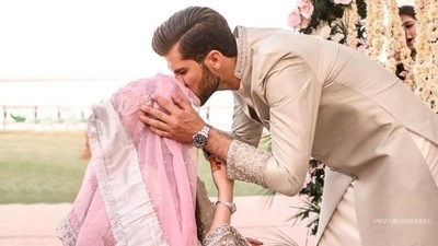 Shaheen Shah Afridi tied the knot with former cricketer Shahid Afridi's daughter (Twitter/SAfridiOfficial) Shaheen Shah Afridi tied the knot with former cricketer Shahid Afridi's daughter (Twitter/SAfridiOfficial)