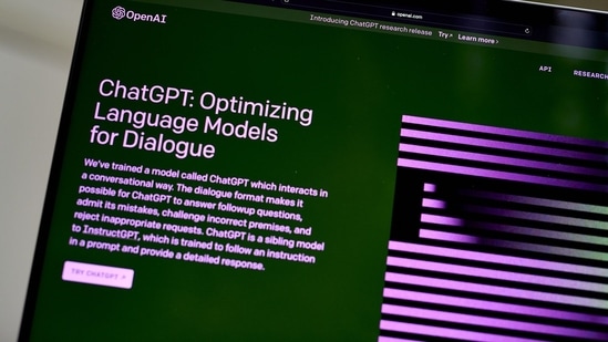 The OpenAI website ChatGPT (Bloomberg)