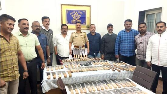 Police display seized koytas in a recent operation (REPRESENTATIVE PHOTO) Police display seized koytas in a recent operation (REPRESENTATIVE PHOTO)