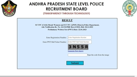 AP Police recruitment results: SCT PC PWT result out at slprb.ap.gov.in
