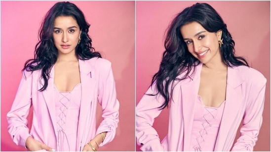 Shraddha Kapoor stuns fans with her natural glam and pink ensemble. (Instagram)