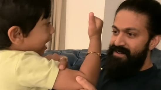 Yash with son Yatharv in new video. 