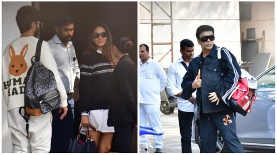 Karan Johar, Shahid Kapoor, Mira Rajput seen at the airport.