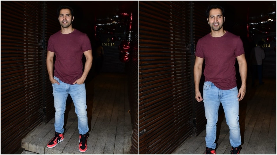 Varun Dhawan at Varun Sharma's birthday party. (HT Photo/Varinder Chawla) Varun Dhawan at Varun Sharma's birthday party. (HT Photo/Varinder Chawla)