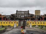 Australia: The damaged structure is seen at the scene of a fire at the Bright Moon Buddhist Temple in Springvale South, Melbourne.(AP) Australia: The damaged structure is seen at the scene of a fire at the Bright Moon Buddhist Temple in Springvale South, Melbourne.(AP)