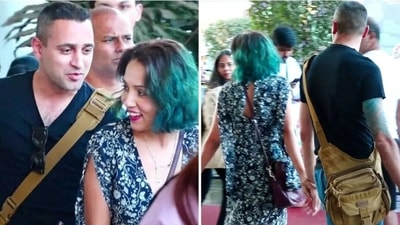 Imran Khan with Lekha Washington in Mumbai. Imran Khan with Lekha Washington in Mumbai.