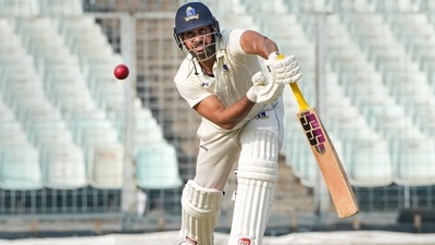 Manoj Tiwary plays a shot during the Day 2 of the Ranji Trophy quarter-final match between Bengal and Jharkhand (PTI) Manoj Tiwary plays a shot during the Day 2 of the Ranji Trophy quarter-final match between Bengal and Jharkhand (PTI)