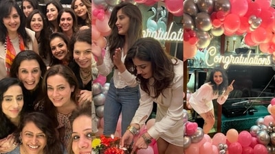 Raveena Tandon partied with her friends. Raveena Tandon partied with her friends.