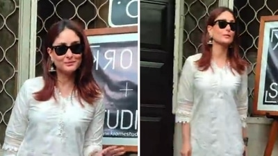 Kareena Kapoor Khan was recently spotted in an all white ensemble in the city. Kareena Kapoor Khan was recently spotted in an all white ensemble in the city.
