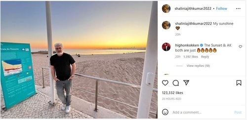 Shalini took to Instagram to share pictures from their holiday.