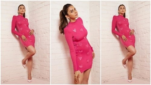 Rakul serving glamour in a hot pink ensemble that is perfect to celebrate Valentine's day. (Instagram) Rakul serving glamour in a hot pink ensemble that is perfect to celebrate Valentine's day. (Instagram)