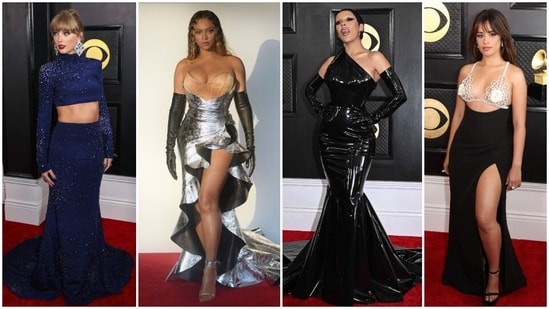 The 65th Grammy Awards saw many stars walk the red carpet in stunning ensembles and jaw-dropping glam. The awards show returned to Los Angeles in full swing after it was shifted to Las Vegas due to the Covid-19 pandemic. Beyoncé - who created history by breaking the record for most Grammy wins of all time, Taylor Swift, Doja Cat, Camila Cabello, Cardi B, Anoushka Shankar, Viola Davis, Harry Styles, Benny Blanco, and more celebrities attended the show. Here's a look at who wore what to the award ceremony.&nbsp;(AP)