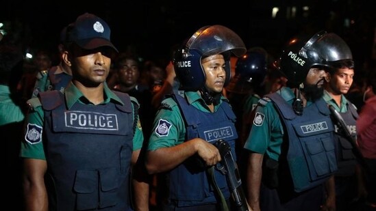 Bangladeshi policemen on duty.(AP/ Representational image)