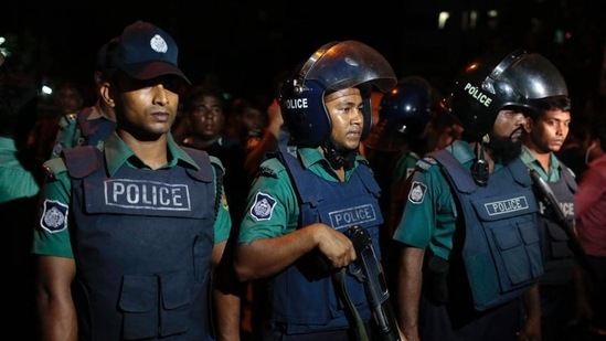 Bangladeshi policemen on duty.(AP/ Representational image)