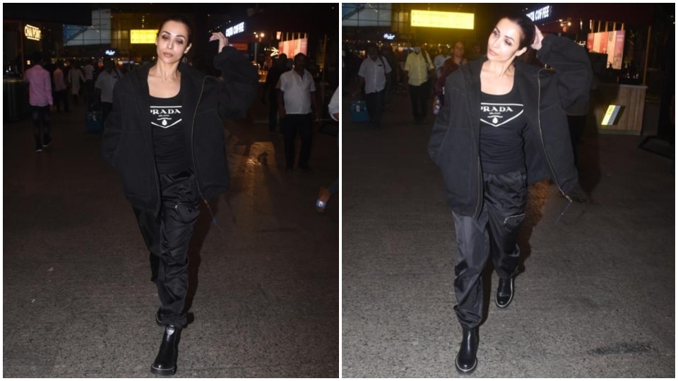 Malaika Arora Spotted at Airport Wearing 4 Lakh Rs Expensive Louis Vuitton  Jacket 