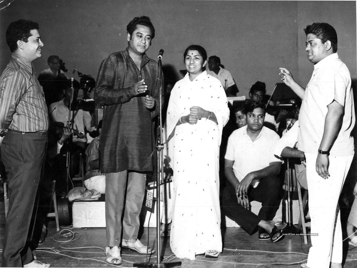 Laxmikant-Pyarelal with Lata Mangeshkar and Kishore Kumar Laxmikant-Pyarelal with Lata Mangeshkar and Kishore Kumar