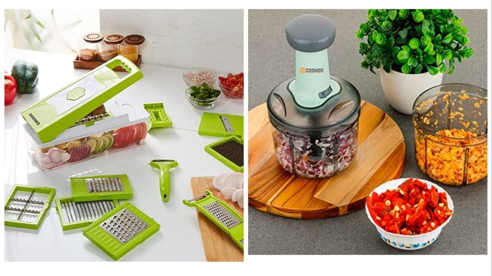 CLVJ Handy Chopper, XL, Vegetable Fruit Nut Onion Chopper, Hand Meat  Grinder Mixer Food Processor Slicer Shredder Salad Maker Vegetable Tools  (900ml)