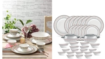 MALACASA Series Mario Porcelain Dinnerware Set Dinner Dishes White