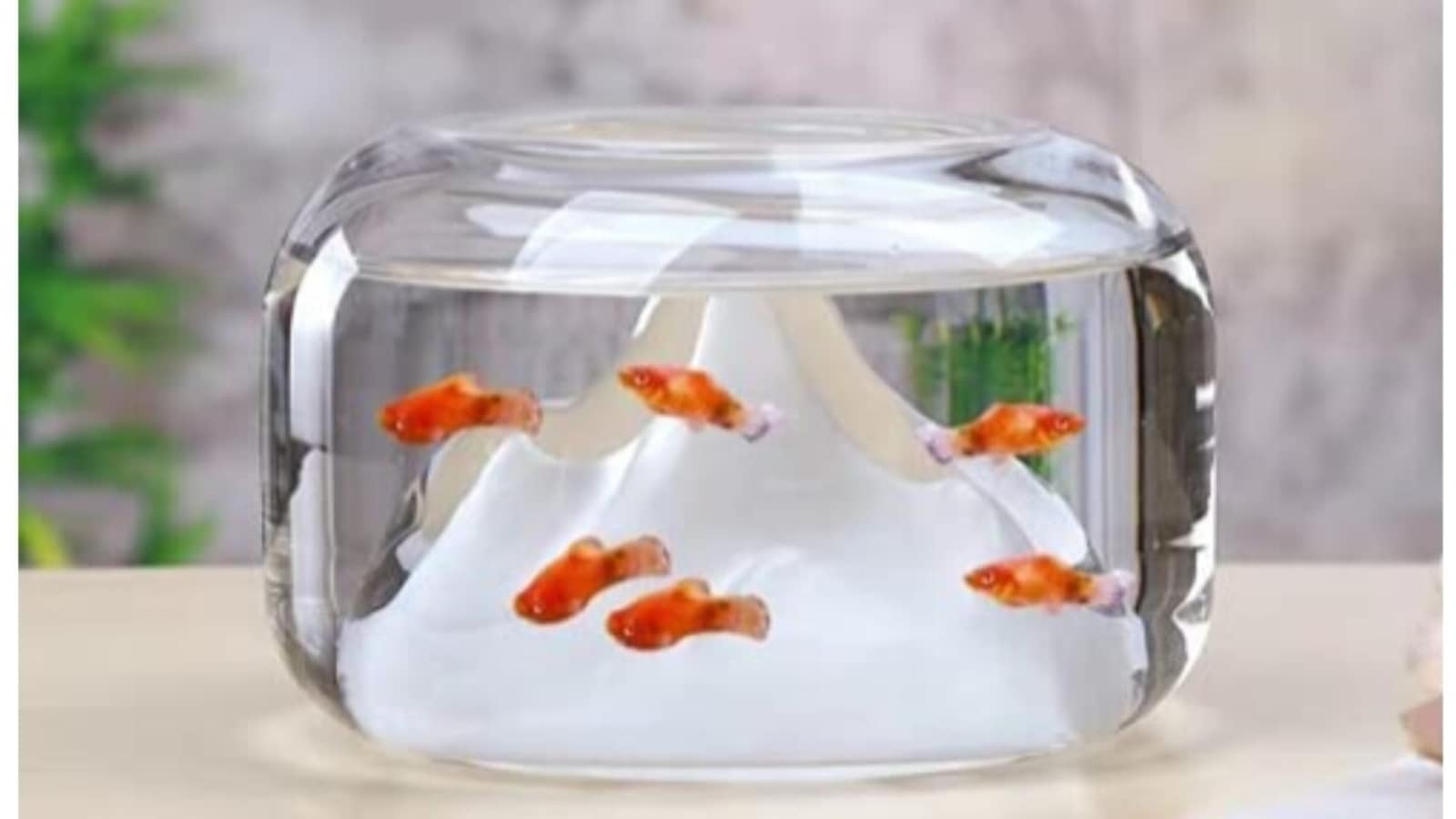 Best Seller Desk Glass Hanging Fish Bowl Fish Tank Mini Table