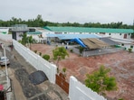 An ashram of “Bhole Baba” in Kasganj. (PTI) An ashram of “Bhole Baba” in Kasganj. (PTI)