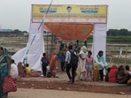 Hathras stampede: Inspector General (Aligarh Range) Shalabh Mathur said temporary permission was sought and given for the ‘satsang’ at the venue in a Hathras village (HT Photo) Hathras stampede: Inspector General (Aligarh Range) Shalabh Mathur said temporary permission was sought and given for the ‘satsang’ at the venue in a Hathras village (HT Photo)