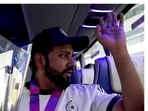 Rohit Sharma took some time out to clean the ICC T20 World Cup trophy in the lead-up to India’s victorious bus parade Rohit Sharma took some time out to clean the ICC T20 World Cup trophy in the lead-up to India’s victorious bus parade