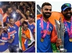 Kohli warmly embraced his longtime teammate Rohit as the duo lifted the T20 World Cup trophy in India's victory parade (PTI) Kohli warmly embraced his longtime teammate Rohit as the duo lifted the T20 World Cup trophy in India's victory parade (PTI)
