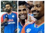 Rohit Sharma was all praise for Hardik Pandya in his victory speech(ANI-BCCI) Rohit Sharma was all praise for Hardik Pandya in his victory speech(ANI-BCCI)