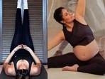 Star mums practising prenatal yoga Star mums practising prenatal yoga