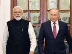 Prime Minister Narendra Modi and Russian President Vladimir Putin. (ANI File)