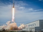 TOPSHOT - A SpaceX Falcon Heavy rocket carrying the National Oceanic and Atmospheric Administration's (NOAA) weather satellite Geostationary Operational Environmental Satellite U (GOES-U) lifts off from Launch Complex 39A at NASA's Kennedy Space Center, Florida, June 25, 2024. (AFP) TOPSHOT - A SpaceX Falcon Heavy rocket carrying the National Oceanic and Atmospheric Administration's (NOAA) weather satellite Geostationary Operational Environmental Satellite U (GOES-U) lifts off from Launch Complex 39A at NASA's Kennedy Space Center, Florida, June 25, 2024. (AFP)