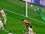 A still from Austria vs Turkey at Euro 2024. A still from Austria vs Turkey at Euro 2024.