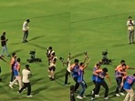Virat Kohli and Rohit Sharma lead India in a special dance celebration. Virat Kohli and Rohit Sharma lead India in a special dance celebration.