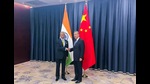 Astana [Kazakhstan], Jul 04 (ANI): External Affairs Minister S Jaishankar meets his Chinese counterpart Wang Yi on the sidelines of the annual Shanghai Cooperation Organisation (SCO) Summit, in Astana on Thursday. (ANI Photo) (ANI)
