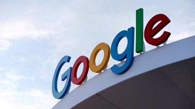 The Google logo is seen on the Google house (Reuters)