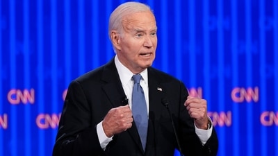 Biden on Wednesday appeared in two interviews with local radio stations in Wisconsin and Pennsylvania and appealed to voters to evaluate him on the basis of his tenure in the White House. (AP) Biden on Wednesday appeared in two interviews with local radio stations in Wisconsin and Pennsylvania and appealed to voters to evaluate him on the basis of his tenure in the White House. (AP)