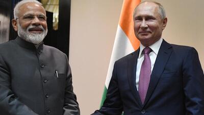 Kremlin said PM Modi will meet Russian President Vladimir Putin to discuss the further development of the traditionally amicable relations between Russia and India, as well as pressing international and regional issues (AP FILE PHOTO) Kremlin said PM Modi will meet Russian President Vladimir Putin to discuss the further development of the traditionally amicable relations between Russia and India, as well as pressing international and regional issues (AP FILE PHOTO)