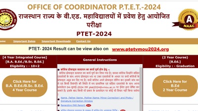 Rajasthan PTET Result 2024 released at ptetvmou2024.com. Check the steps to download. Rajasthan PTET Result 2024 released at ptetvmou2024.com. Check the steps to download.