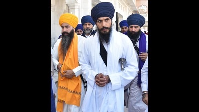 Waris Punjab De Chief Amritpal Singh. (HT File)