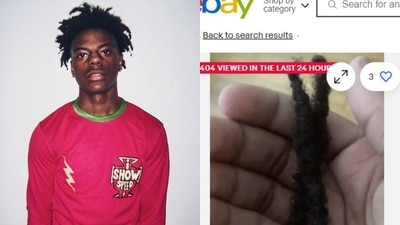 Several listings selling “iShowSpeed's hair” emerged on eBay. They are almost certainly not real. Two of these posts even sourced the image from a nearly-year-old Reddit thread, further proving the locks are not his. Several listings selling “iShowSpeed's hair” emerged on eBay. They are almost certainly not real. Two of these posts even sourced the image from a nearly-year-old Reddit thread, further proving the locks are not his.