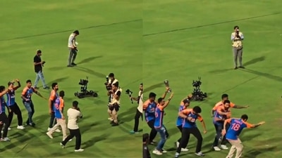Virat Kohli and Rohit Sharma lead India in a special dance celebration. Virat Kohli and Rohit Sharma lead India in a special dance celebration.