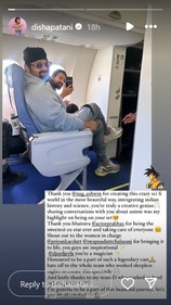 Her Insta story. Her Insta story.