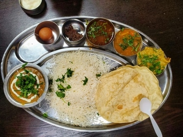 A simple meal include dal, rice, sabzi and roti is most common at these ceremonies. A simple meal include dal, rice, sabzi and roti is most common at these ceremonies.