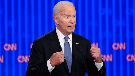 Biden on Wednesday appeared in two interviews with local radio stations in Wisconsin and Pennsylvania and appealed to voters to evaluate him on the basis of his tenure in the White House.(AP)
