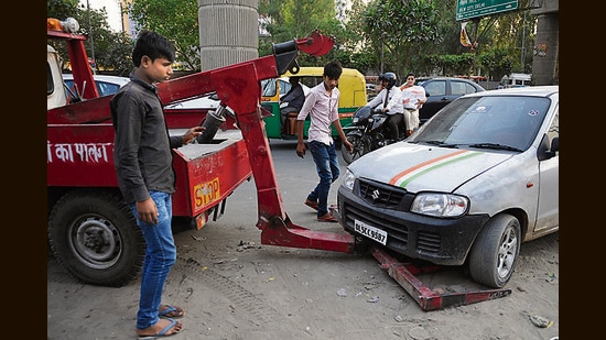 The department said that the ELVs can either be transferred to another state or kept in private parking spaces if the owners give an undertaking, specifying details of the private parking space. (HT Archive)