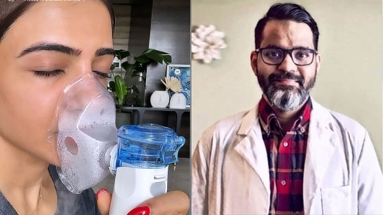 Dr Cyriac Abby Philips, who goes by 'The Liver Doc' on X, slammed actor Samantha Ruth Prabhu for recommending hydrogen peroxide nebulisation. (Screengrab)
