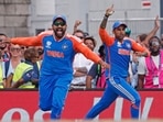 India's captain Rohit Sharma and Suryakumar Yadav celebrate the dismissal of South Africa's David Miller India's captain Rohit Sharma and Suryakumar Yadav celebrate the dismissal of South Africa's David Miller